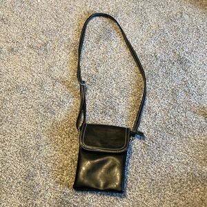 Minicat black crossbody bag purse, adjustable strap, deep pockets